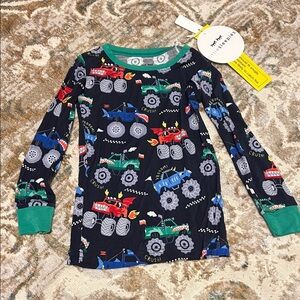 NWT Little Sleepies Monster Trucks Pajama Top ONLY